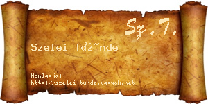 Szelei Tünde névjegykártya